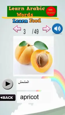 Learn Arabic Words android App screenshot 0