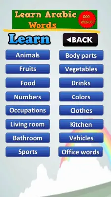 Learn Arabic Words android App screenshot 6